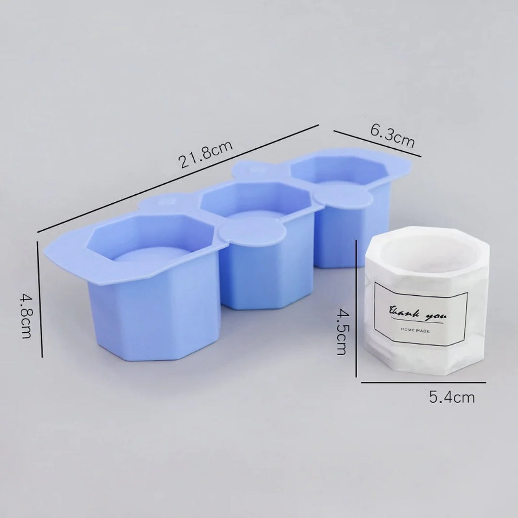 Aromatherapy Candle Cup Silicone Mold DIY Concrete Succulent Flowerpot Molds Square Round Storage Jar Pen Holder Mould