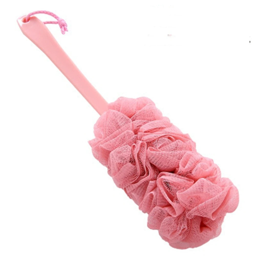 Back Scrubber for Shower Long Handle Bath Body Brush Soft Nylon Mesh Sponge for Shower Stick for Men Women Exfoliating Brush