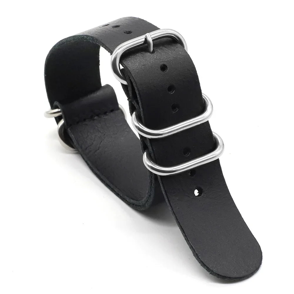 Vintage Genuine Leather Watch Band – 18mm / 20mm / 22mm