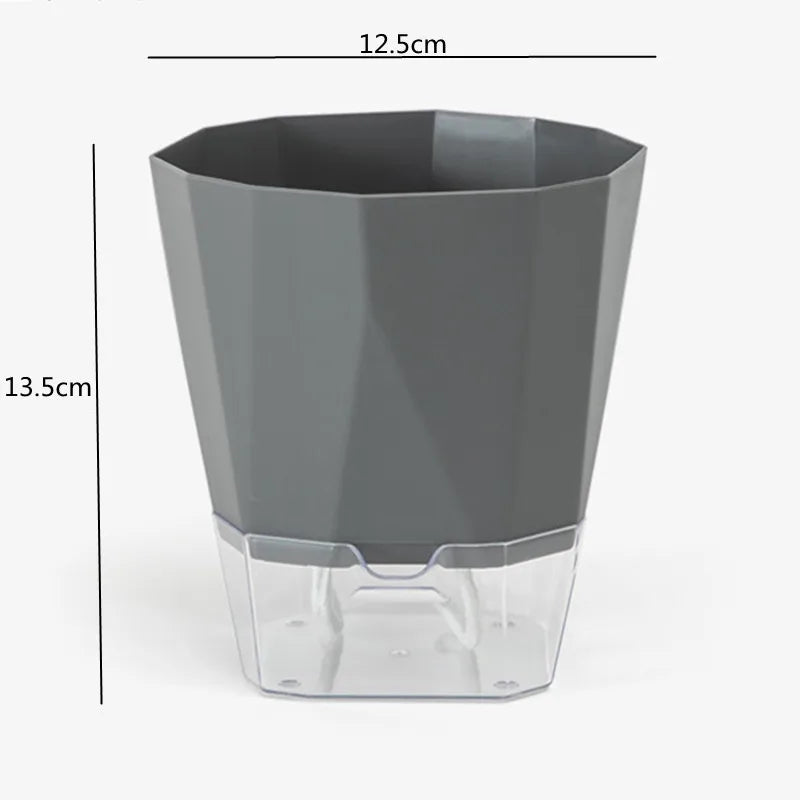 Flower Plant Pot Self Watering Planter Transparent Planting Flower Pot Water Storage Basin Stock Garden Supplies Home Decor FU