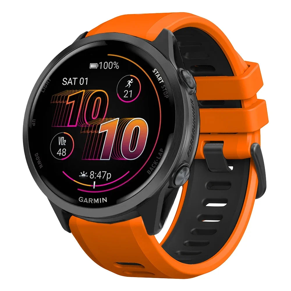 Quick Release Silicone Sport Band for Garmin – 22mm