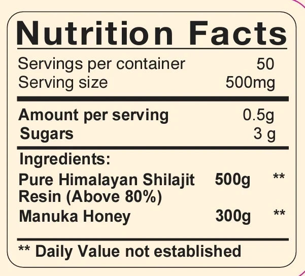Pure Shilajit Resin with Manuka Honey | Premium Energy, Immunity & Vitality Blend