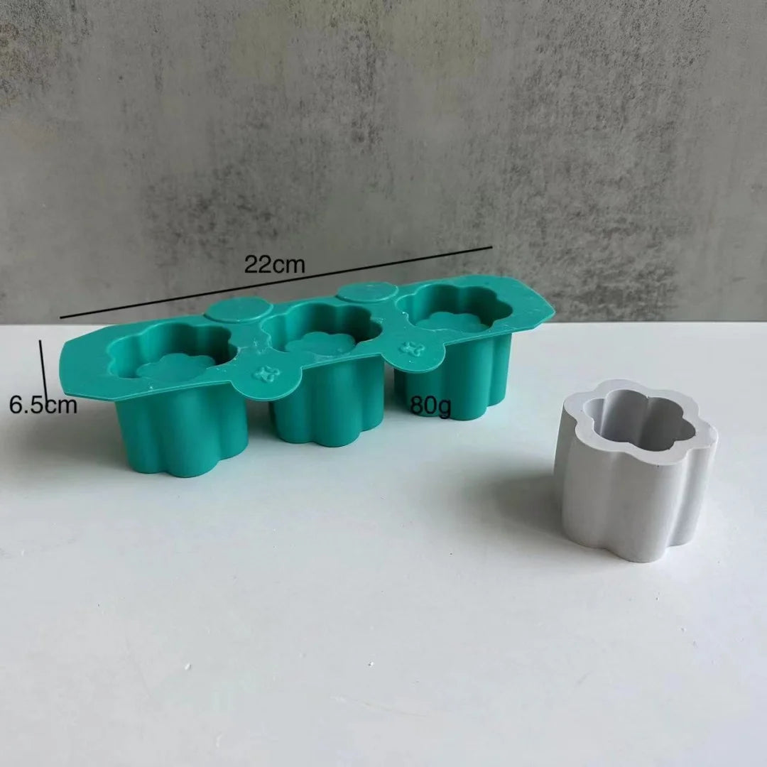 Aromatherapy Candle Cup Silicone Mold DIY Concrete Succulent Flowerpot Molds Square Round Storage Jar Pen Holder Mould