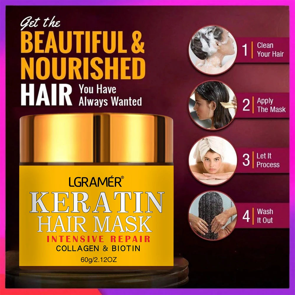 Hair Repairs Hair Mask Biotin Collagen Keratin Treatment Hairs Conditioner Hair Essential Oil Nourishing for Dry Damaged