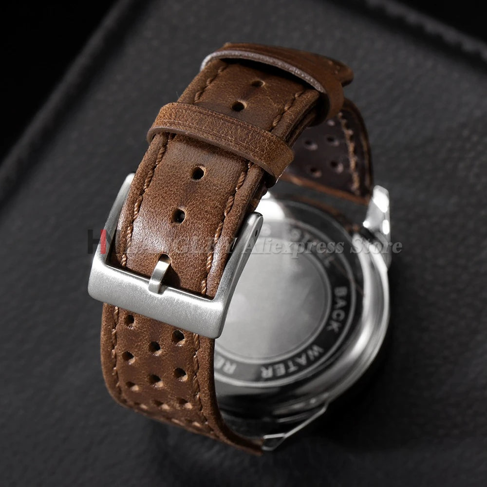 18mm 20mm 22mm Vintage Calfskin Strap Universal Cowhide Watch Band Breathable Bracelet for Men Women Sport Wristbelt Accessories