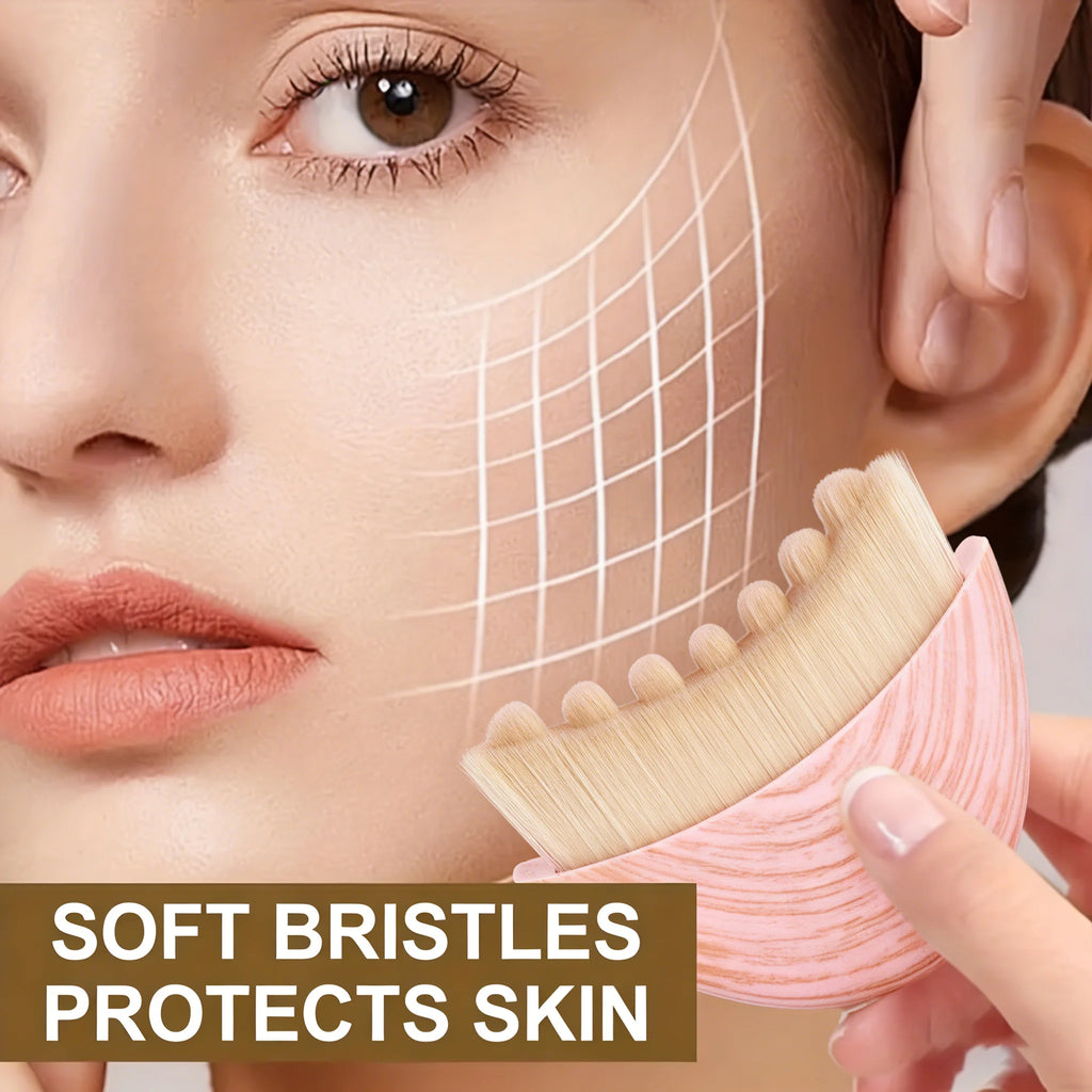 2026 New Model- Sensitive Skin Lymphatic Facial Massage Brush- Suitable for Lymphedema and, Oval Bristles Manual Skincare,