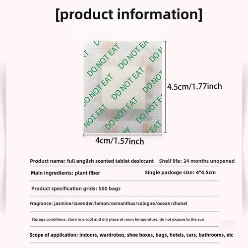 Aromatherapy Moisture Proof Deodorizing Sheets for Shoes Hats Clothing - Travel Gift Box Luggage Freshener Special Sachet