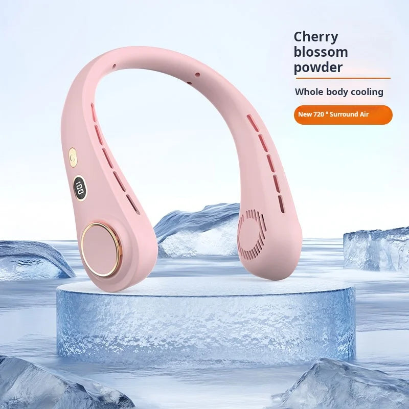 H9 Portable Neck Fan Essential for Home Travel Life Lazy Person's Hanging Neck Fan Compact Personal Cooling Device