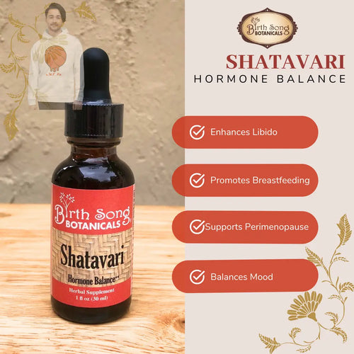Shatavari Root Supplement for Lactation and Hormonal Support 1 oz. Birth Song Botanicals Co.