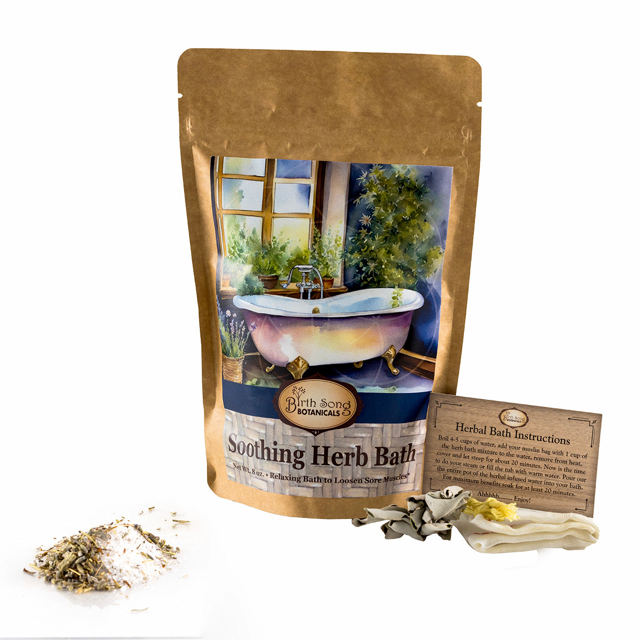 Herbal Soothing Bath and Foot Soak for Stress Relief with Lavender