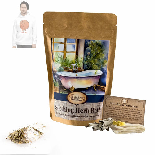 Herbal Soothing Bath and Foot Soak for Stress Relief with Lavender Birth Song Botanicals Co.