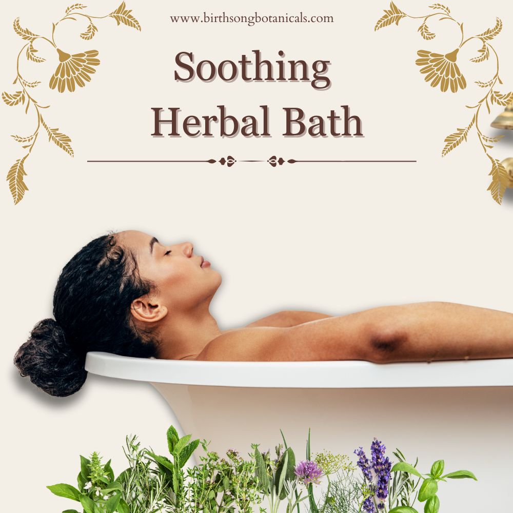 Herbal Soothing Bath and Foot Soak for Stress Relief with Lavender