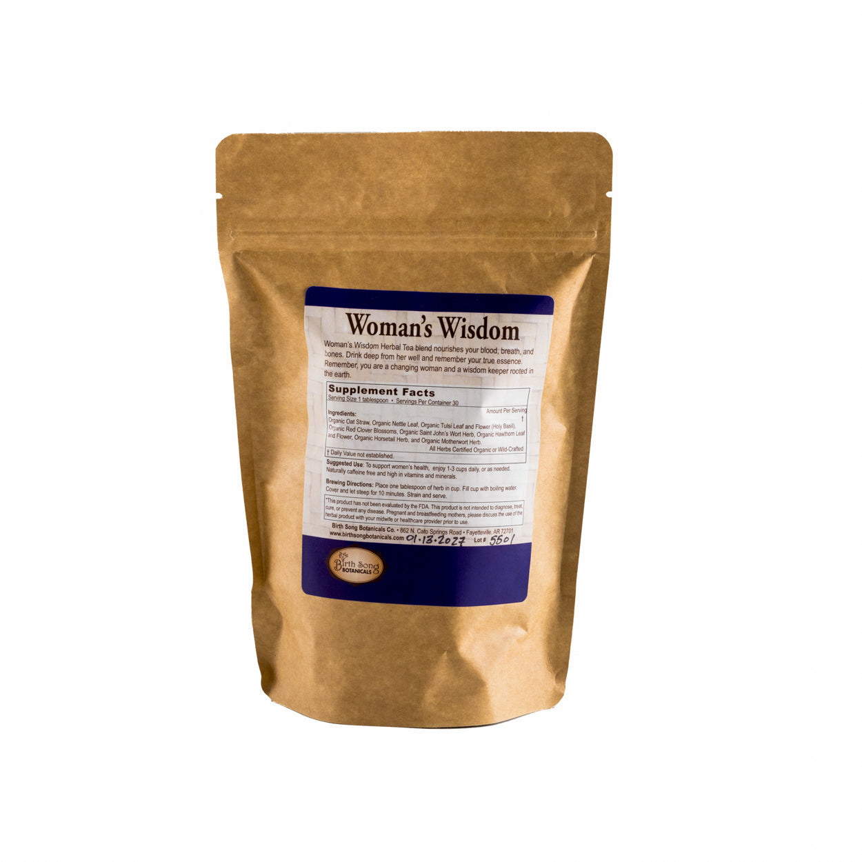 Woman's Wisdom Nourishing Herbal Menopause Tea for Hot Flashes with Tulsi