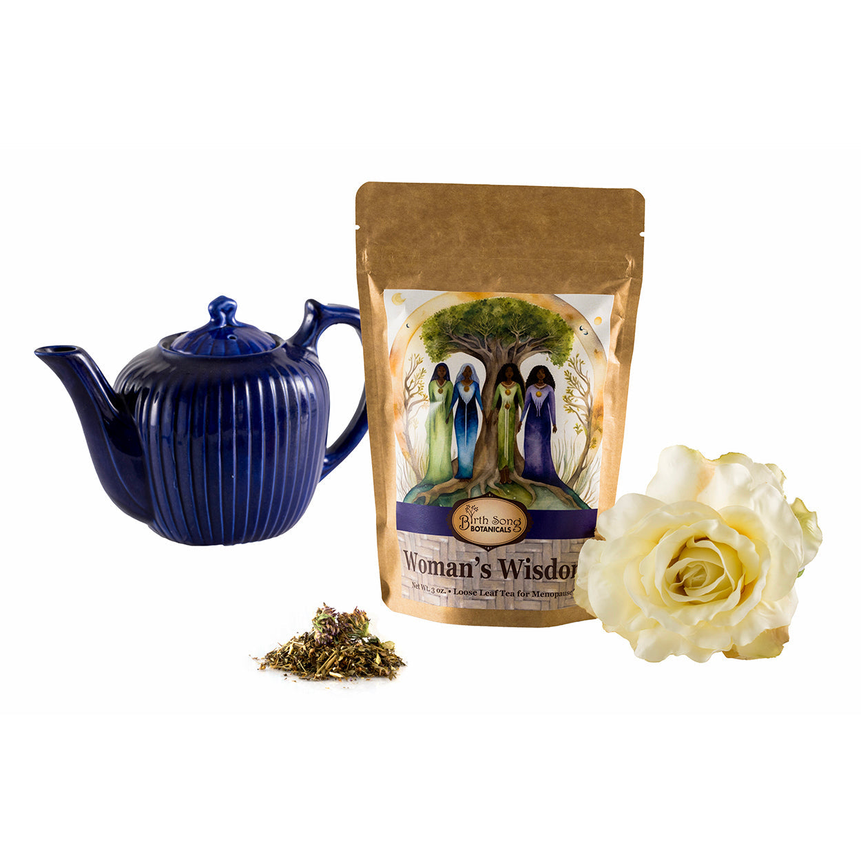 Woman's Wisdom Nourishing Herbal Menopause Tea for Hot Flashes with Tulsi
