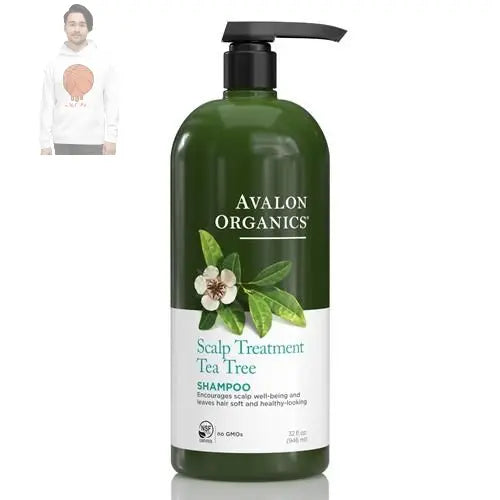 Avalon Organics Scalp Treatment Tea Tree Shampoo, Encourages Scalp Well-Being And Leaves Hair Soft, 32 Fluid Ounces ByBies