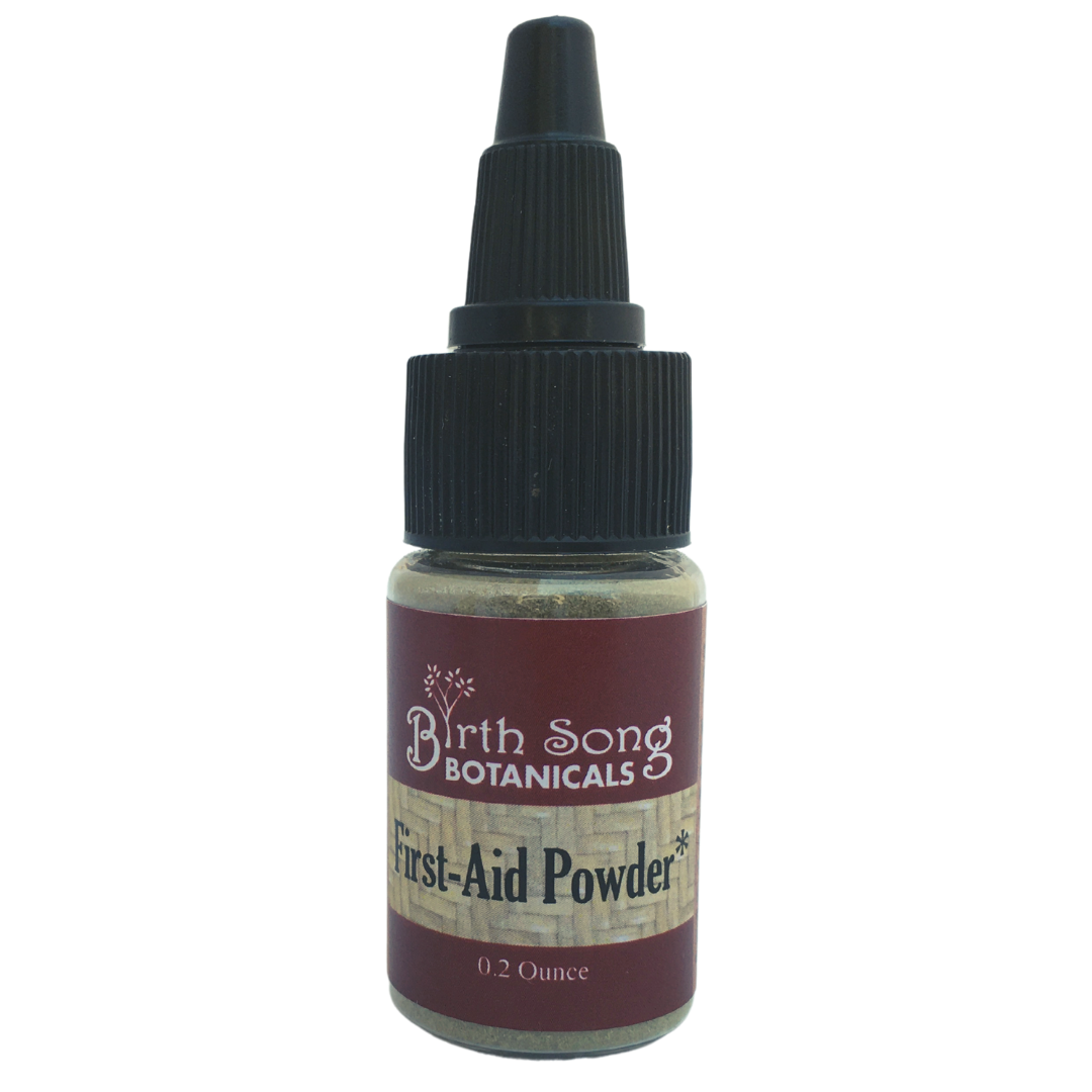 Organic Herbal First Aid Powder for Minor Cuts and Scrapes, with Myrrh, and Yarrow