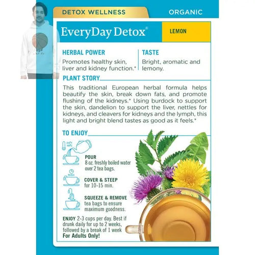 Traditional Medicinals Organic EveryDay Detox Lemon, Caffeine Free Herbal Tea Duo Grocery