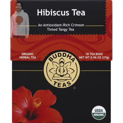 Buddha Teas Herbal Tea, Organic, Hibiscus Tea, Tea Bags Duo Grocery